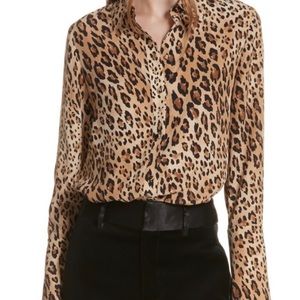 Frame Denim Leopard Print Top